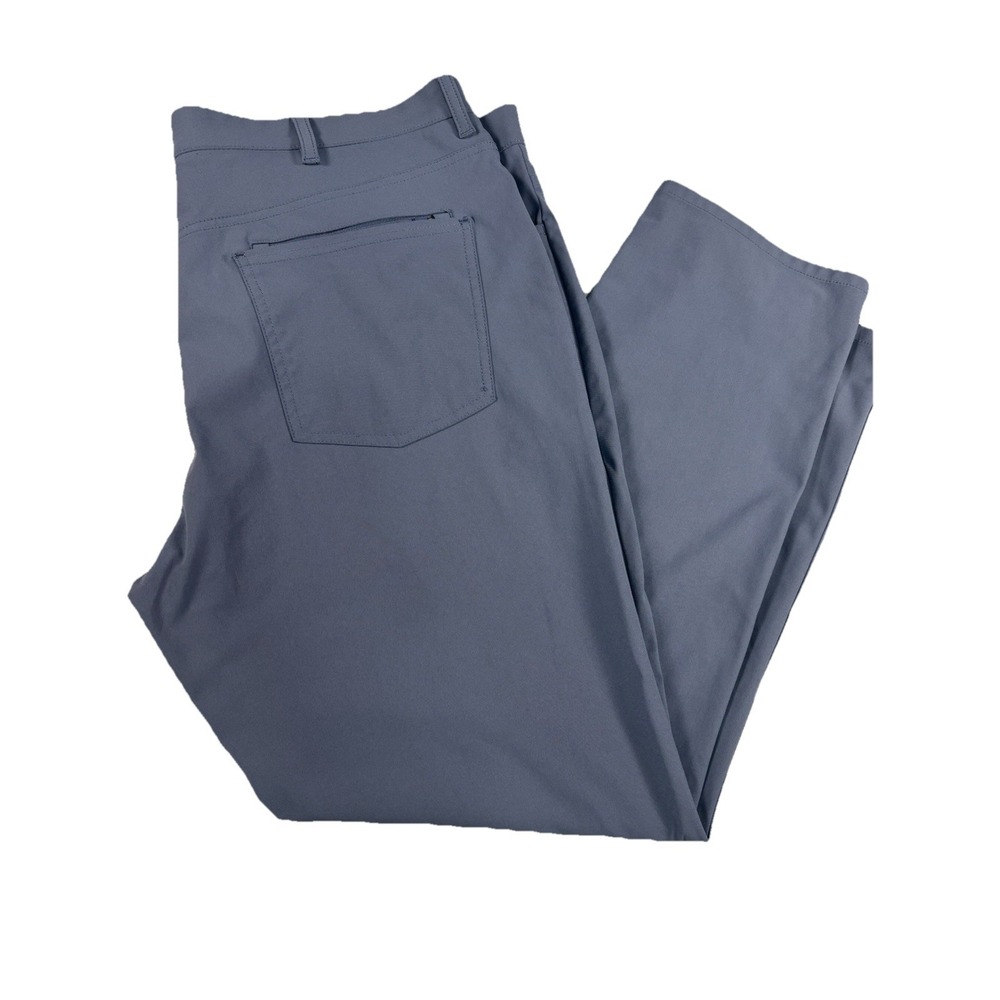 Kirkland Signature Pants Men 40x29 Blue Gray Performance Travel Stretch‎